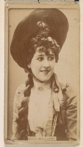 Miss Williams, from the Actresses series (N245) issued by Kinney Brothers to promote Sweet Caporal Cigarettes by Kinney Brothers Tobacco Company, photograph, 1890