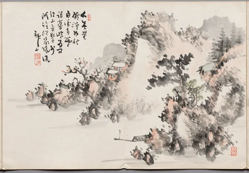 Painting Eight from Album of Paintings by Haizan by Yoshitsugu Haizan, painting, 1870-1915