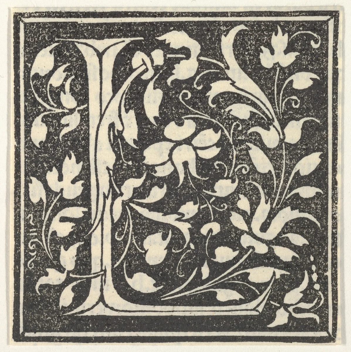 Initial letter L by anonymous, print, 1490-1499