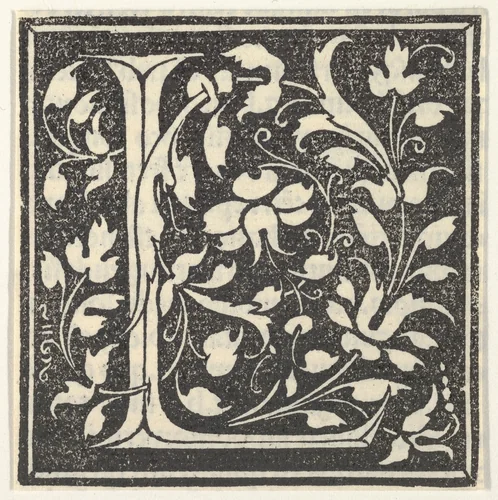 Initial letter L by anonymous, print, 1490-1499