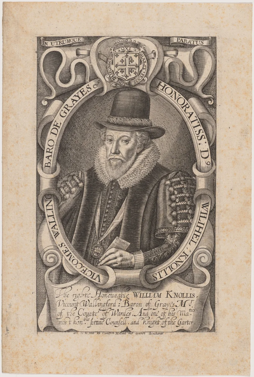 William Knollys, Earl of Banbury, When Viscount Wallingford by Simon van de Passe, print, 1595-1647