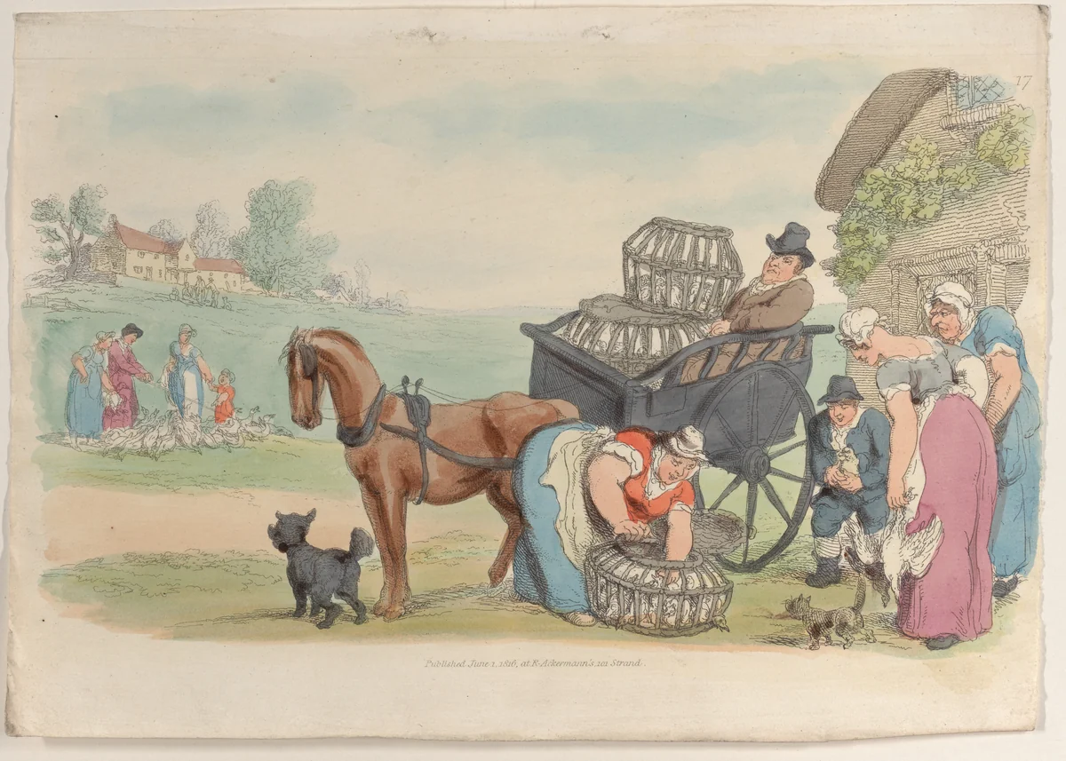 Plate 17, from "World in Miniature" by Thomas Rowlandson, print, 1816