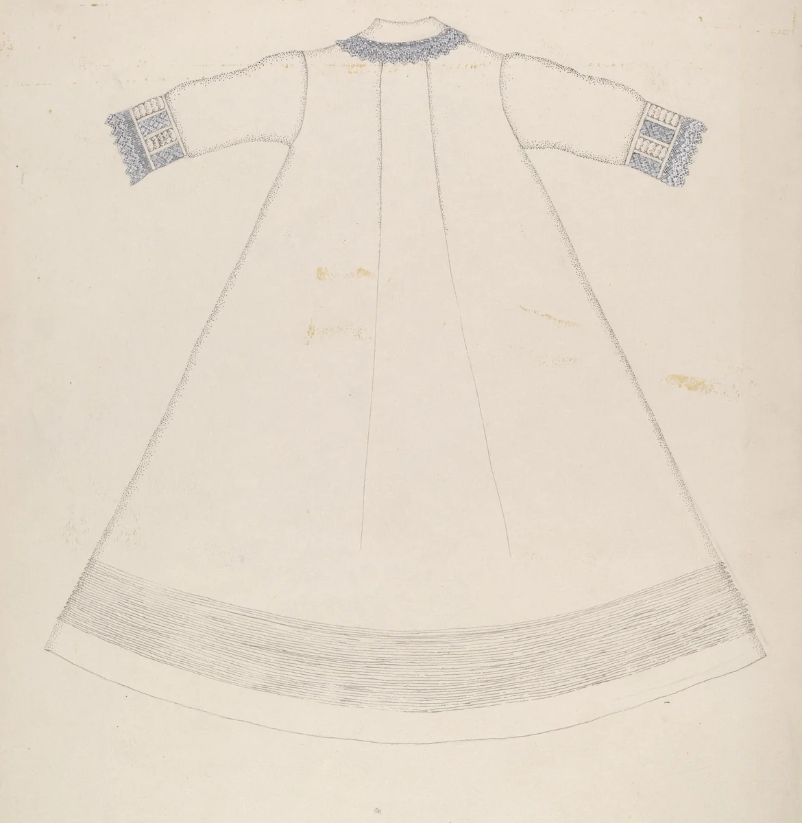 Nightgown (Back View) by Evelyn Bailey, index of american design, 1936
