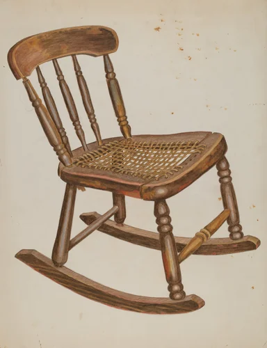 Rocking Chair, Small, Child's by Tulita Westfall, index of american design, 1937