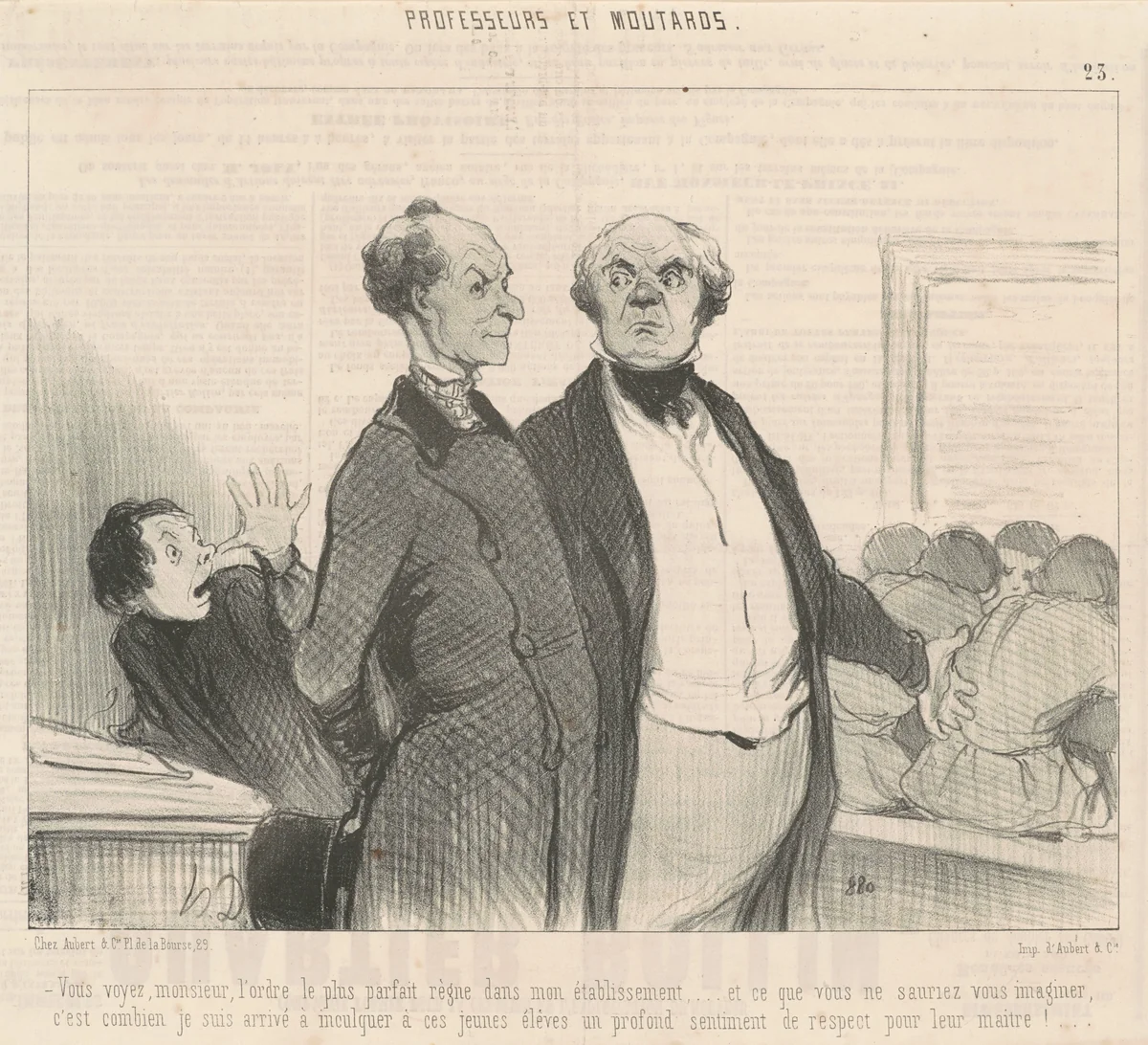 Vous voyez ... l'orde le plus parfait règne ... by Honoré Daumier, print, 1846