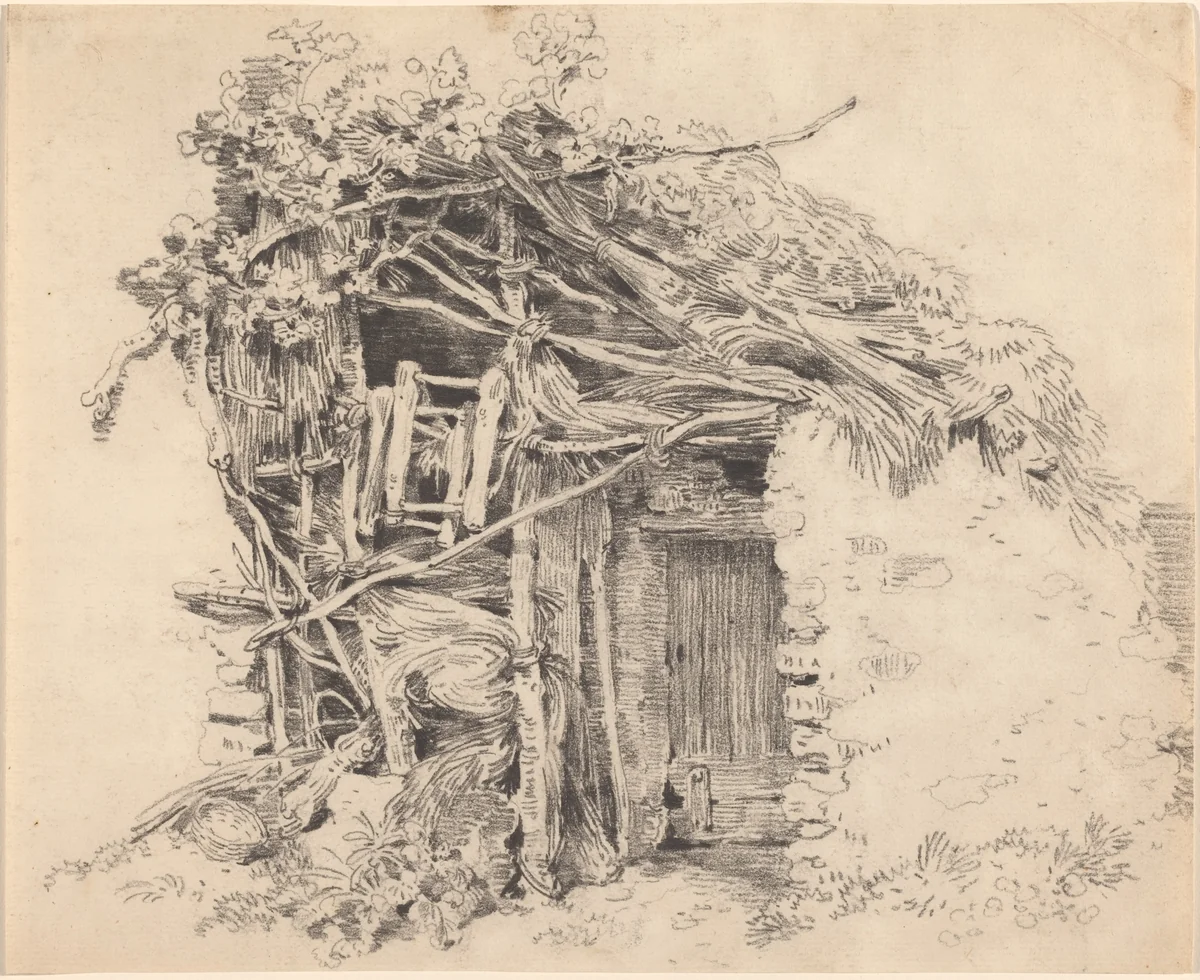 Corner of a Rustic Barn by Sigmund Freudenberger, drawing, 1770