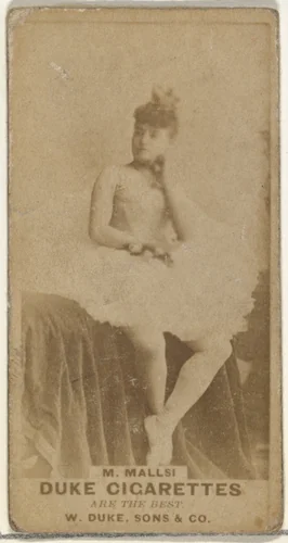 M. Mallsi, from the Actors and Actresses series (N145-7) issued by Duke Sons & Co. to promote Duke Cigarettes by W. Duke, Sons & Co., photograph, 1880-1889