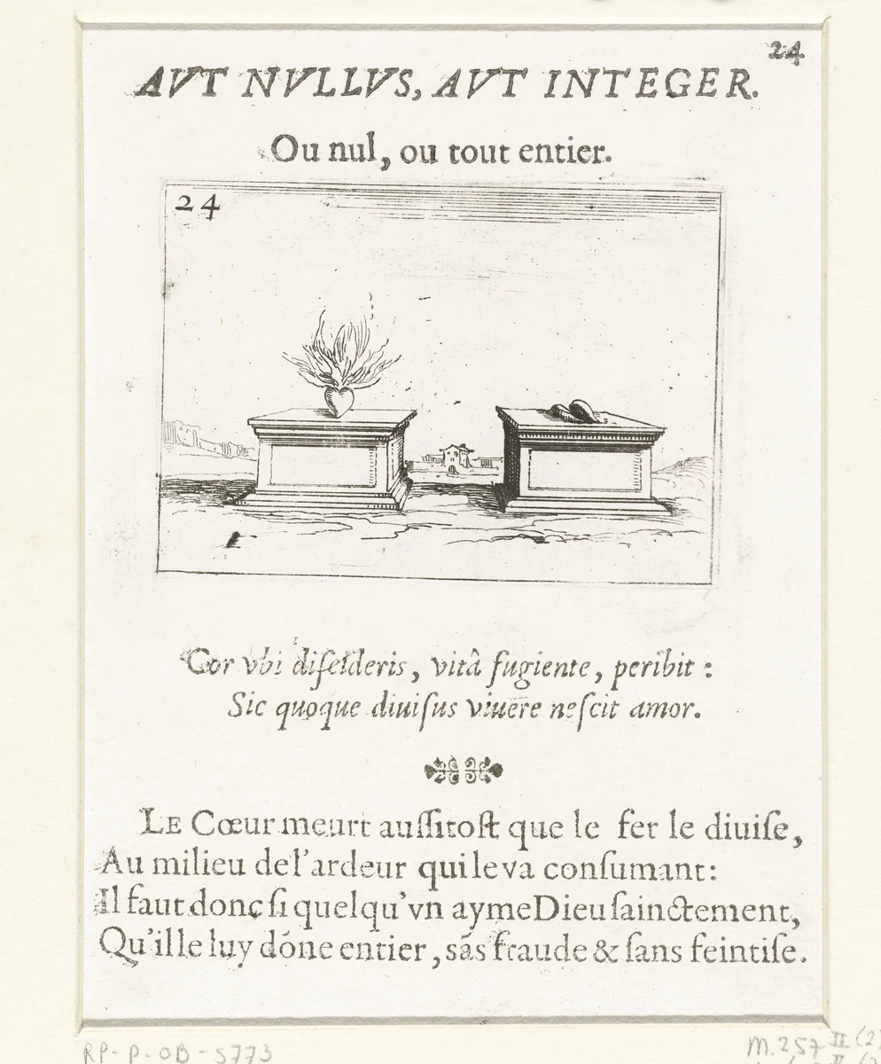 Twee harten by Jacques Callot, print, 1621-1635