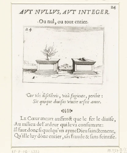 Twee harten by Jacques Callot, print, 1621-1635