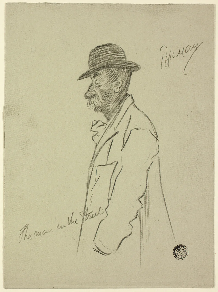 The Man in the Street by Philipp William May, drawing, 1884-1903