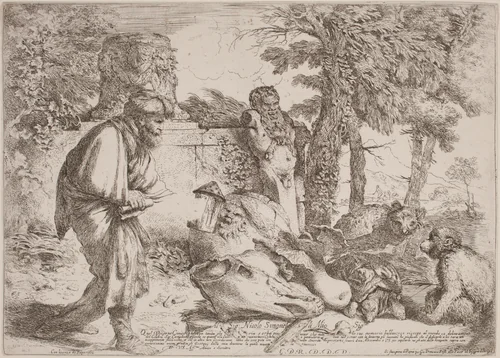 Diogenes Searching for an Honest Man by Giovanni Benedetto Castiglione, print, 1640-1647