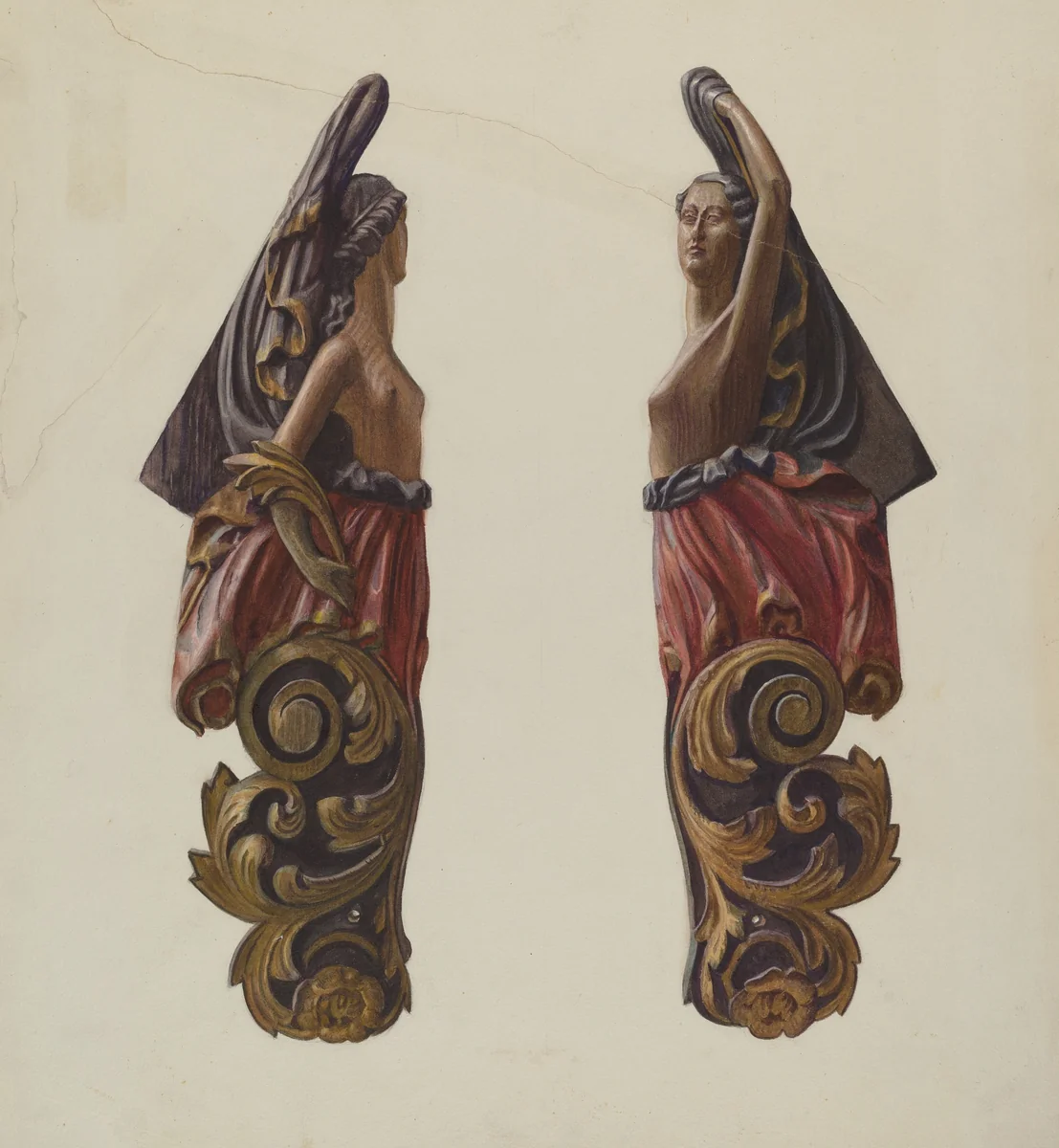 Figurehead by Elizabeth Moutal, index of american design, 1935-1942