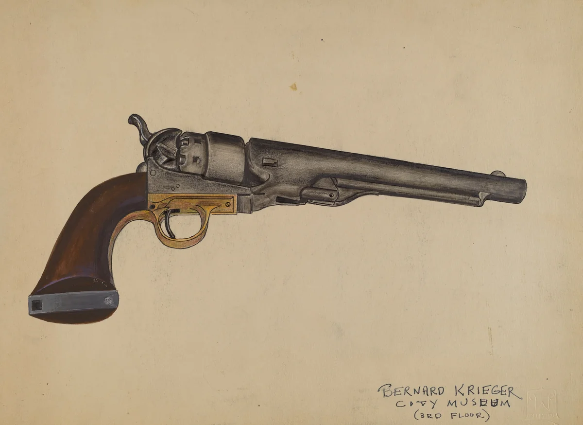 Colt Revolver by Bernard Krieger, index of american design, 1936
