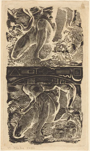 Unknown subject (Let Him look up into the Heaven and laugh in the bright air) by William Blake, print, 1805