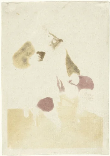 Zittende boer met kruik by Cornelis Ploos van Amstel, print, 1763-1768