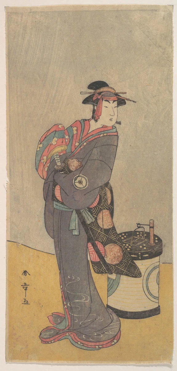 The Fourth Iwai Hanshiro as an Onnadate (Woman Kyokaku) by Katsukawa Shunshô (勝川春章), print, 1785-1792