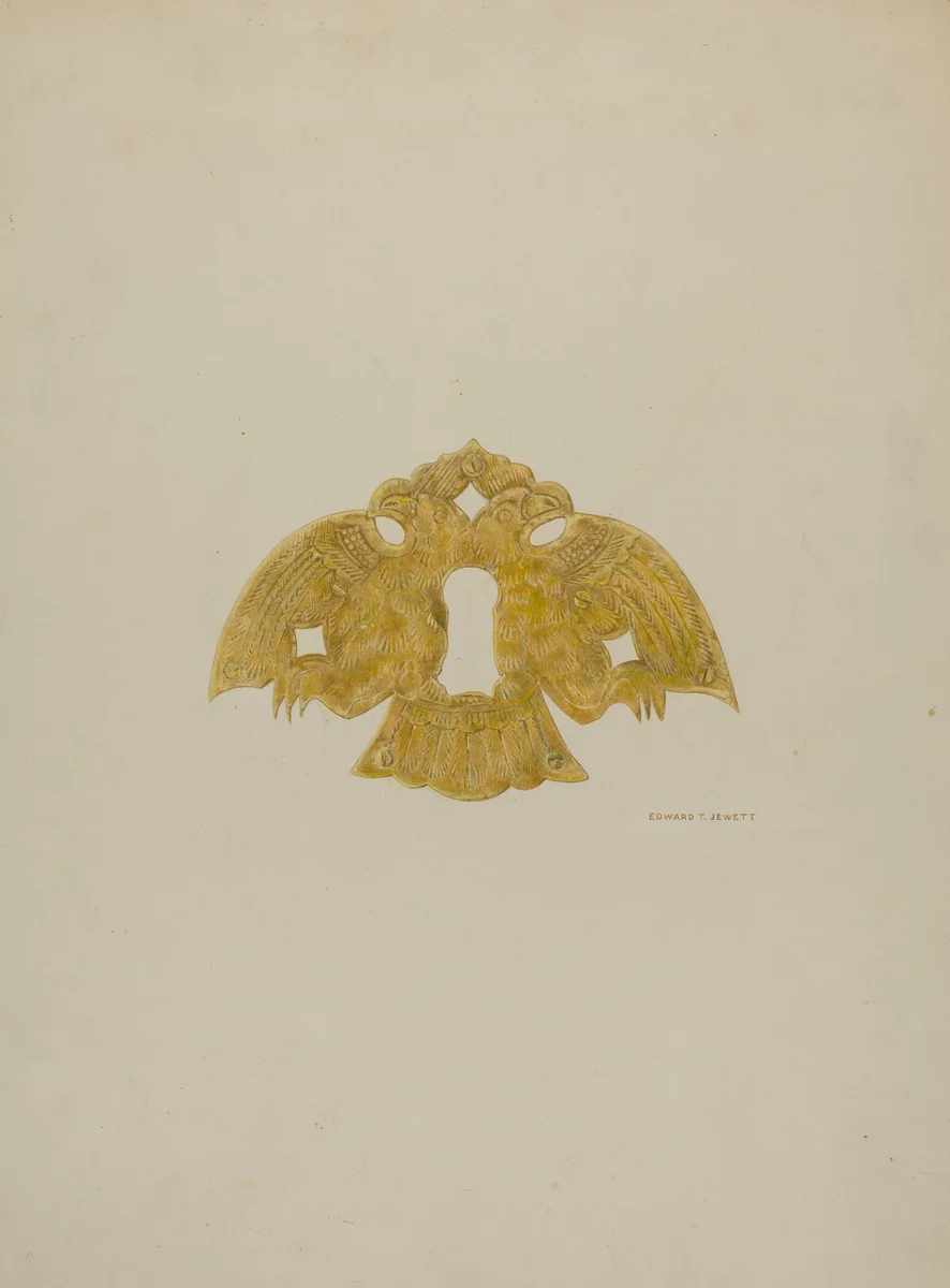 Lock Plate by Edward Jewett, index of american design, 1940