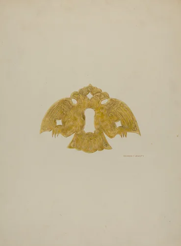 Lock Plate by Edward Jewett, index of american design, 1940