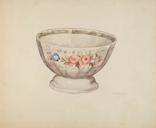 Bowl by Lillian Causey, index of american design, 1937
