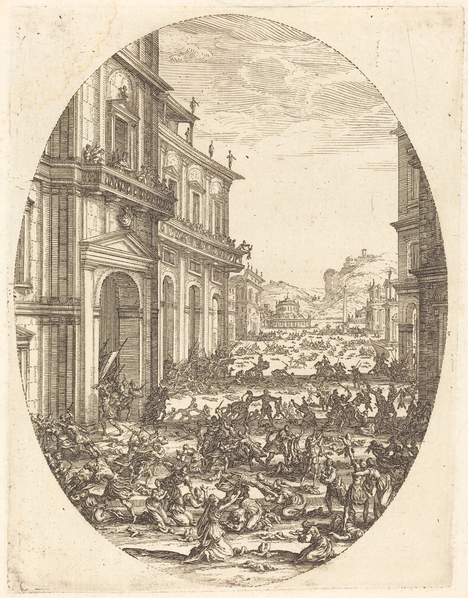 The Massacre of the Innocents by Jacques Callot, print, 1618-1620