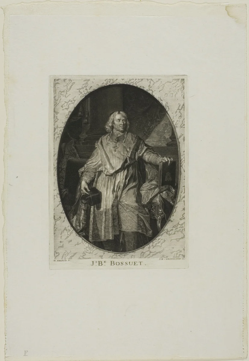 J-B. Bossuet: Standing by Jean-Baptiste de Grateloup, print, 1755-1817