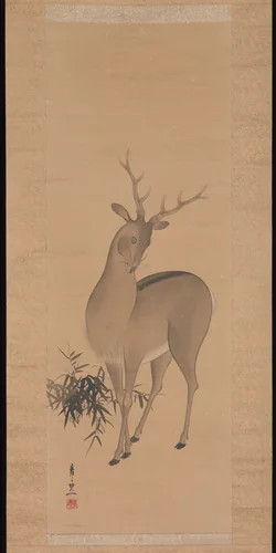 Deer by Suzuki Kiitsu (鈴木基一), painting, 1800-1858