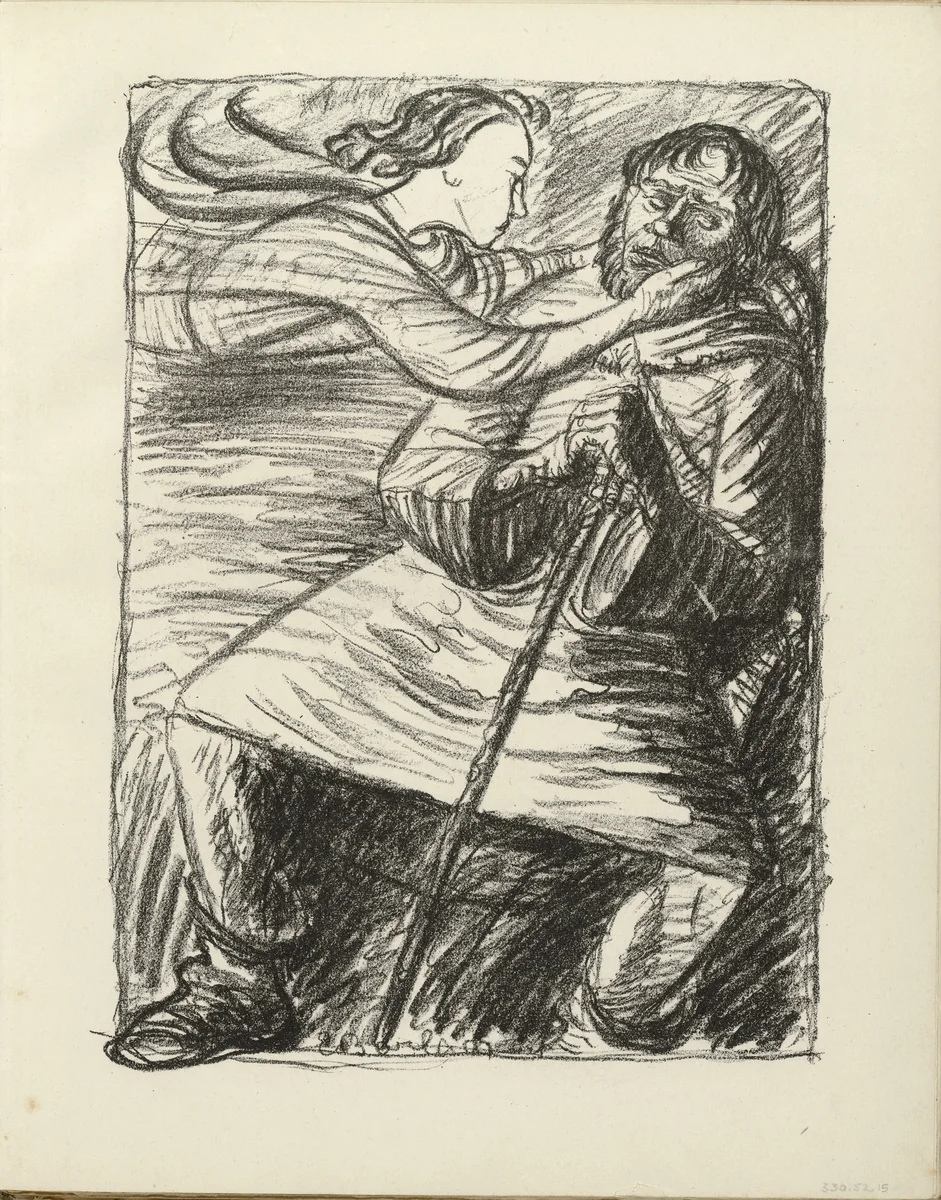 The Weary One (Der Müde) (plate, folio 9) from the periodical Der Bildermann, vol. 1, no. 4 (May 1916) by Ernst Barlach, periodical, 1916
