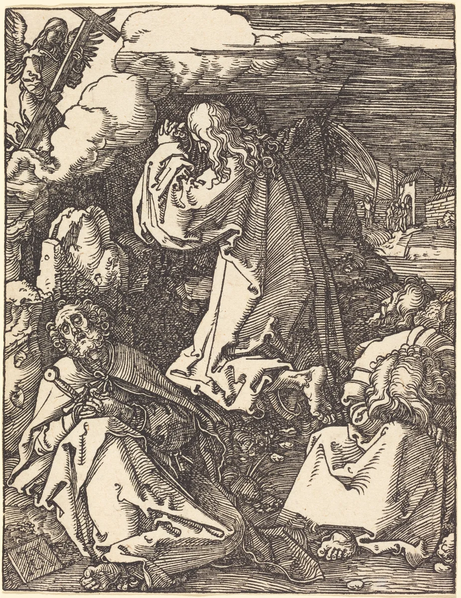 Christ on the Mount of Olives by Albrecht Dürer, print, 1509-1510