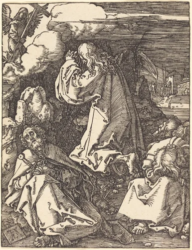 Christ on the Mount of Olives by Albrecht Dürer, print, 1509-1510