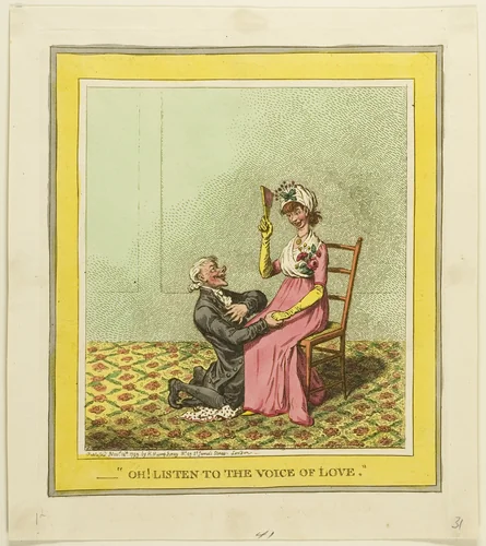 Oh! Listen to the Voice of Love by James Gillray, print, 1799