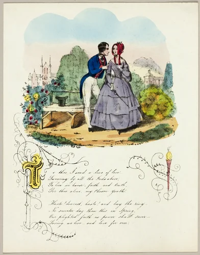 To Thee, I Send a Line of Love (valentine) by Unknown Artist, other, 1837-1847
