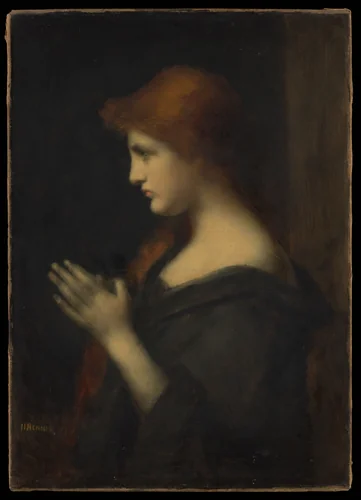 Young Woman Praying by Jean-Jacques Henner, painting, 1849-1905