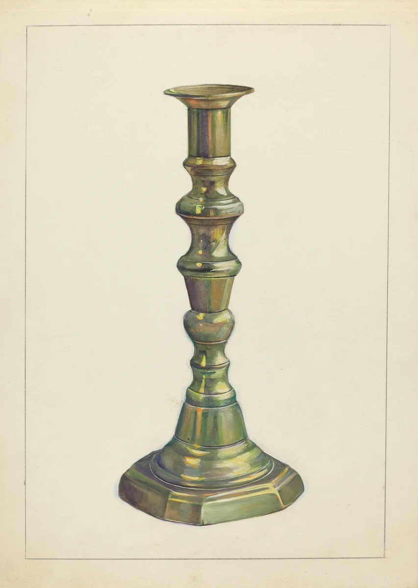 Candlestick by Mina Lowry, index of american design, 1939