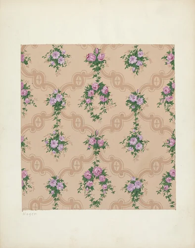 Wallpaper by Lee Hager, index of american design, 1935-1942