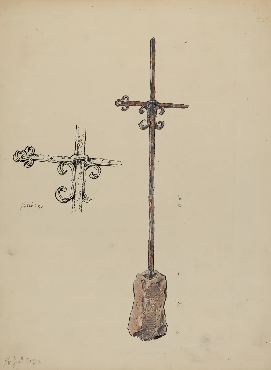 Portion of Original Weather Vane by Geoffrey Holt, index of american design, 1936