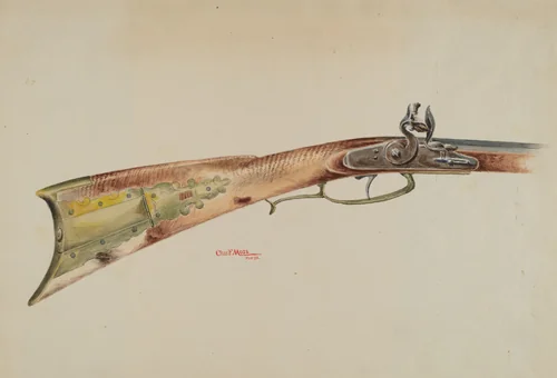 Rifle by Charles Moss, index of american design, 1938
