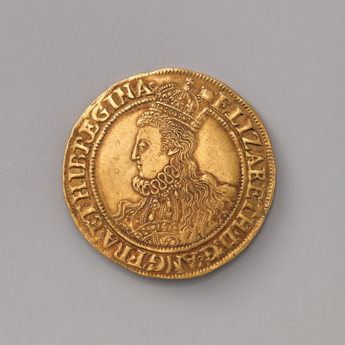 Elizabeth I (r. 1558–1603) by The Royal Mint, metalwork, 1594-1596