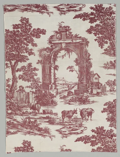 Copperplate Printed Cotton by John Collins, textile, 1765