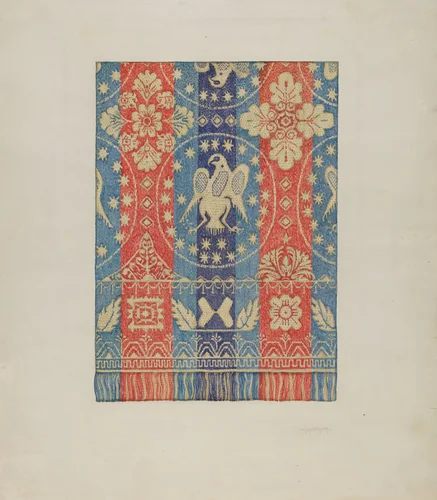 Woven Coverlet by Helen Bronson, index of american design, 1937