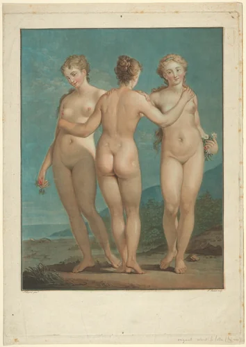 The Three Graces by Jean François Janinet, print, 1772-1814