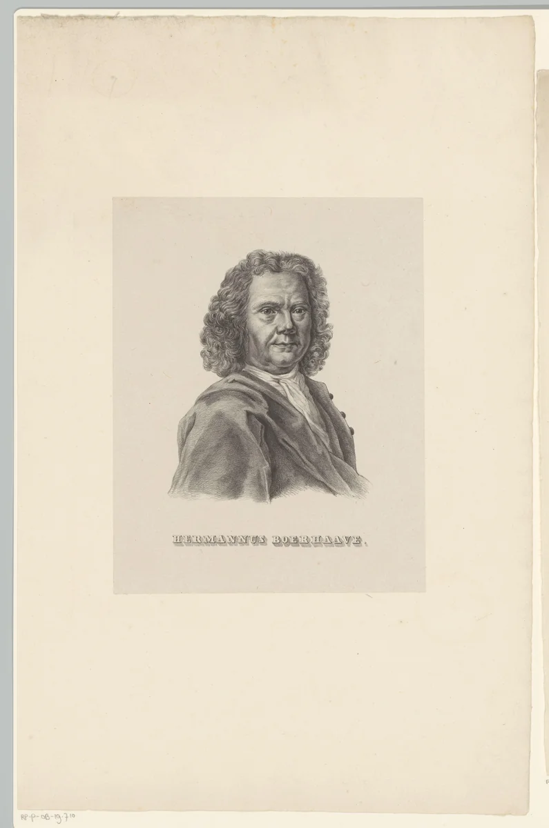 Portret van Hermanus Boerhaave by Gebroeders van de Weijer, print, 1834-1840