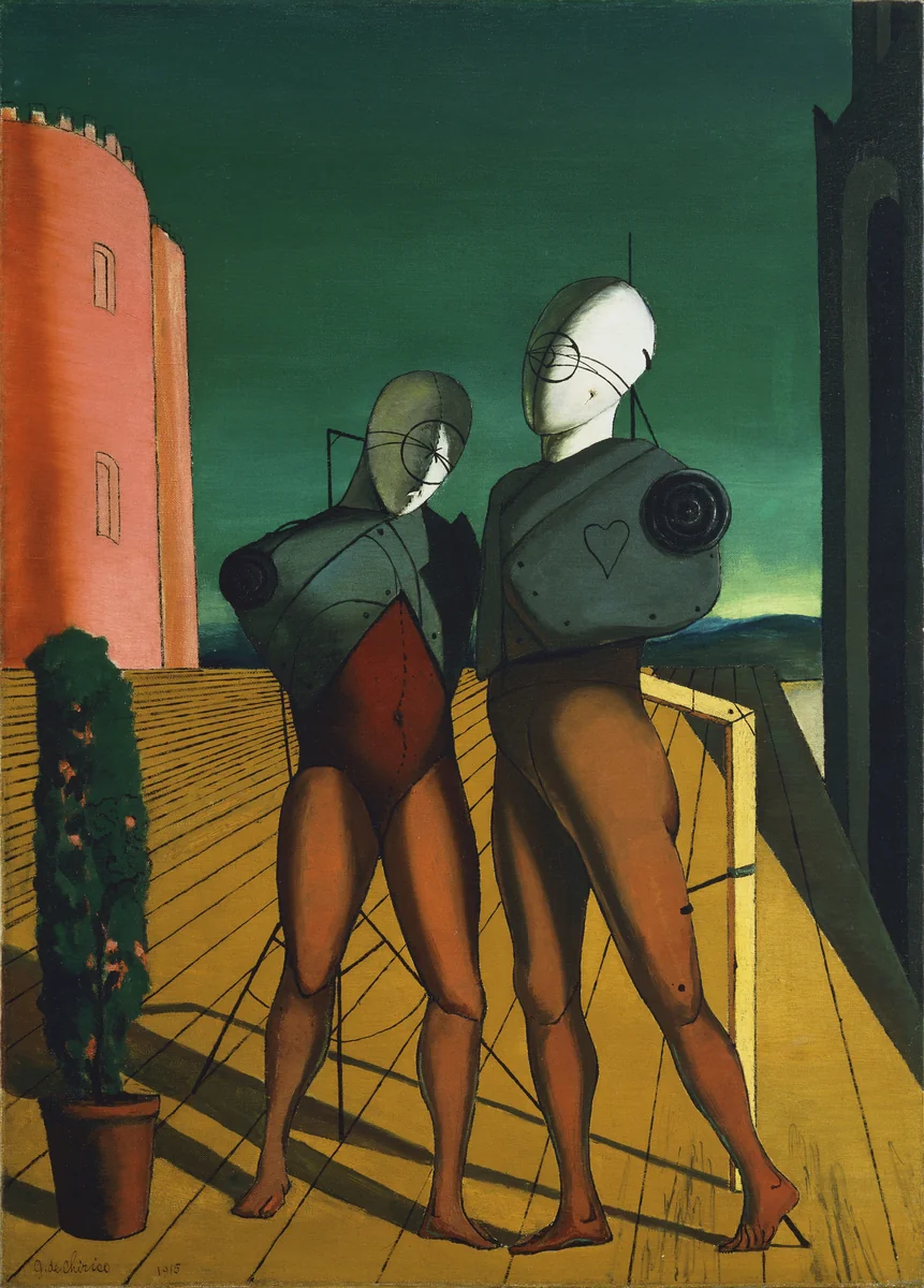 The Duo by Giorgio de Chirico, painting, 1914