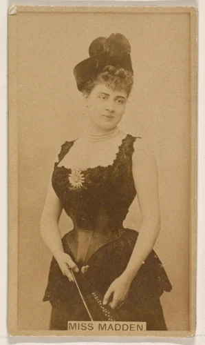 Miss Madden, from the Actresses series (N245) issued by Kinney Brothers to promote Sweet Caporal Cigarettes by Kinney Brothers Tobacco Company, photograph, 1890