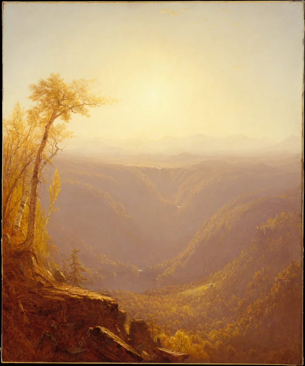 A Gorge in the Mountains (Kauterskill Clove) by Sanford Robinson Gifford, artwork, 1862