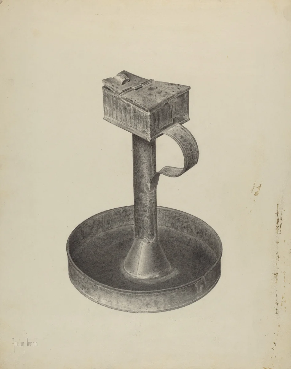 Betty Lamp and Stand by Amelia Tuccio, index of american design, 1940