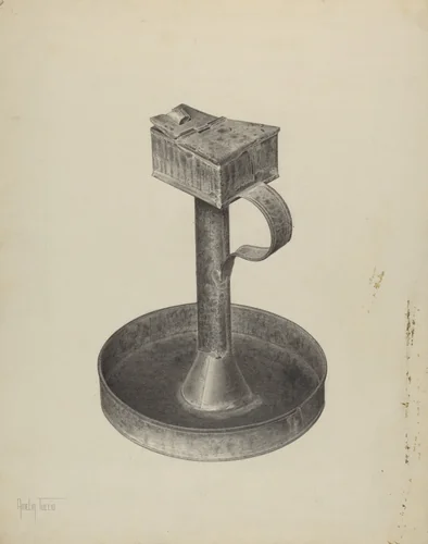 Betty Lamp and Stand by Amelia Tuccio, index of american design, 1940