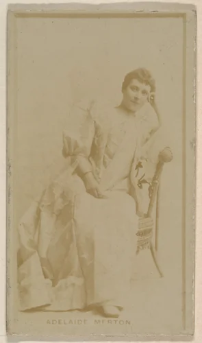 Adelaide Merton, from the Actresses series (N245) issued by Kinney Brothers to promote Sweet Caporal Cigarettes by Kinney Brothers Tobacco Company, photograph, 1890