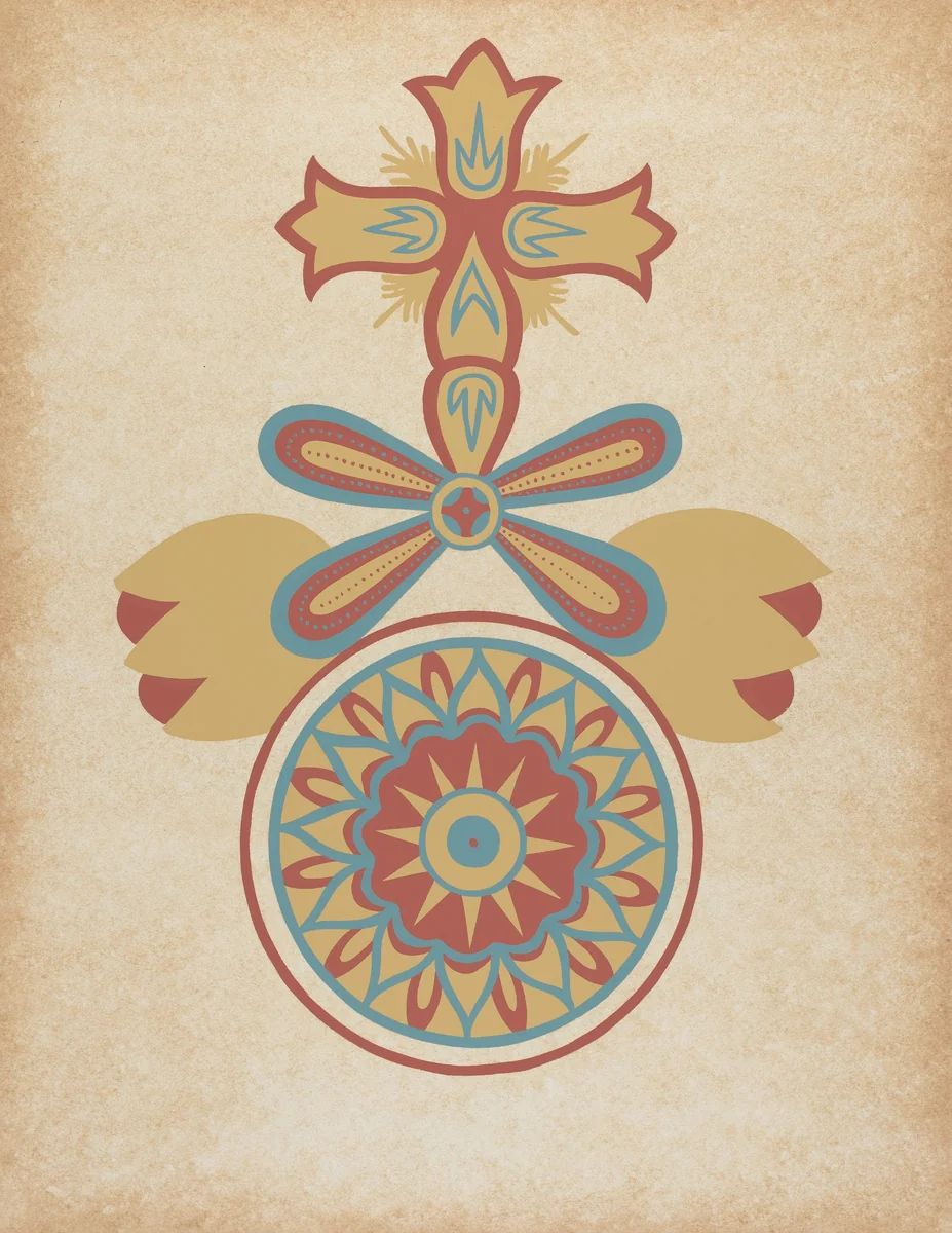 Santa Barbara Mission Doorway Design from the portfolio "Decorative Art of Spanish California" by American 20th Century, index of american design, 1935-1942