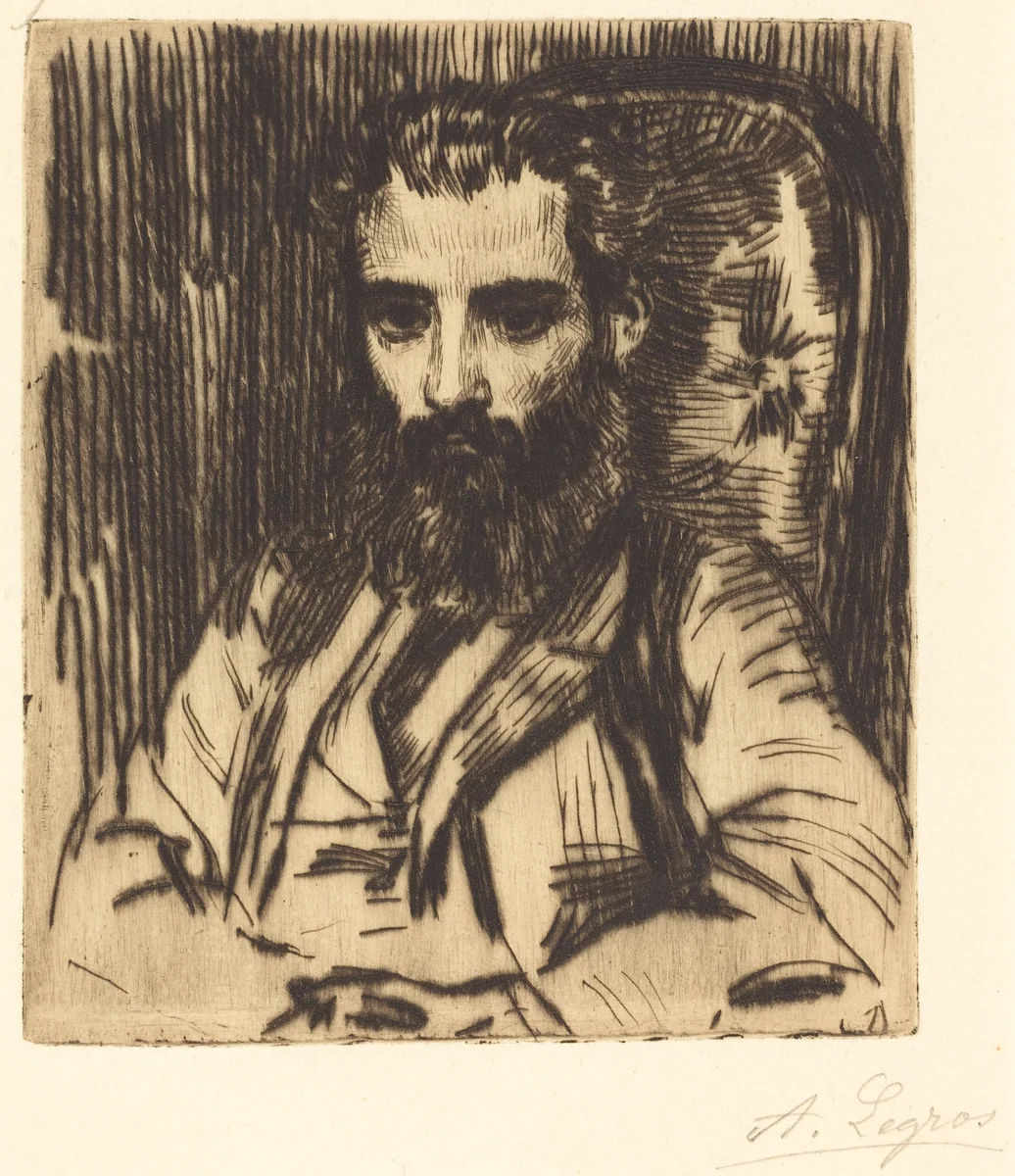 Florestan Mionnet by Alphonse Legros, print, 1837-1911