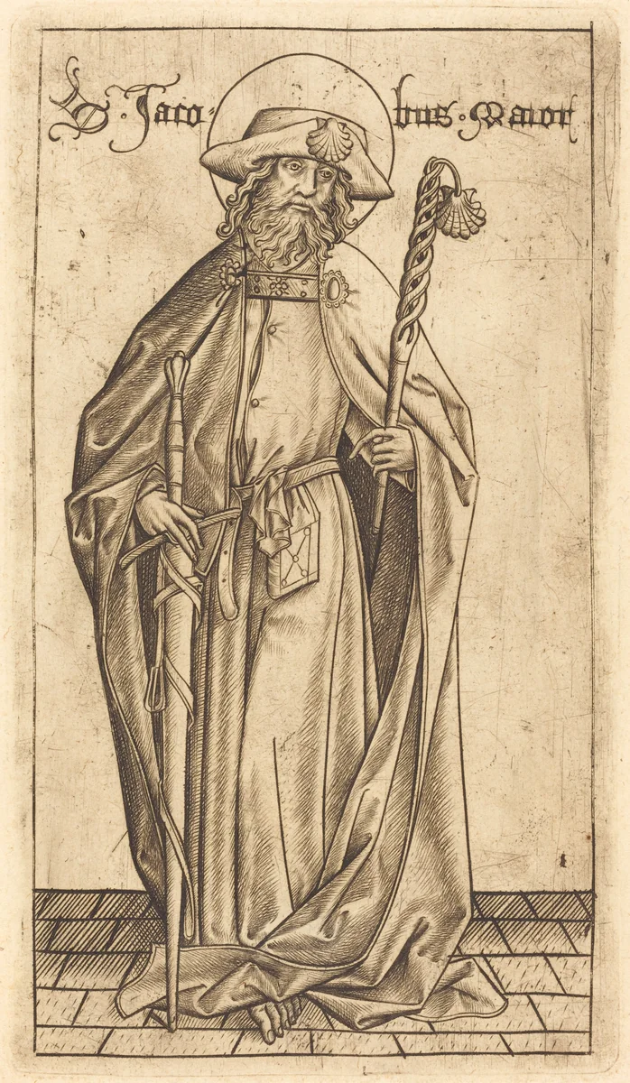 Saint James the Great by Israhel van Meckenem, print, 1470-1480